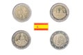 Set of Commemorative 2 euro coins of Spain