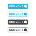 Set of comment button icon in a flat design Royalty Free Stock Photo