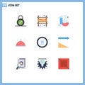 9 Creative Icons Modern Signs and Symbols of menu, circle, education, app, pallat