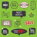 Set of commercial sale stickers, elements badges and labels Royalty Free Stock Photo