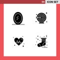 Set of Commercial Solid Glyphs pack for interior, sock, goal, heart, Layer