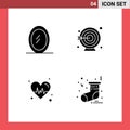 Set of Commercial Solid Glyphs pack for interior, sock, goal, heart, Layer