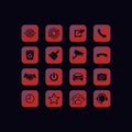 Set of communication icons set modern button . Phone, mobile phone, retro phone, mail and web site symbols on isolated background Royalty Free Stock Photo