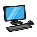 A Set of Company Computer Desktop. Business Icon Illustration