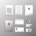 Set company stationary template with business documents Royalty Free Stock Photo