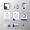 Set company stationary template with business documents Royalty Free Stock Photo