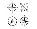 Set of compass or north arrow concept.