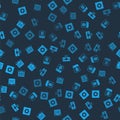 Set Computer api interface, Artificial intelligence AI, and Neural network on seamless pattern. Vector Royalty Free Stock Photo