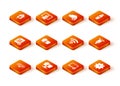 Set Computer api interface, FTP folder and lock, Document, Folder, Laptop and Wifi locked icon. Vector Royalty Free Stock Photo