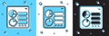 Set Computer api interface icon isolated on blue and white, black background. Application programming interface API Royalty Free Stock Photo