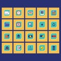 Set of computer icons. Vector illustration decorative background design Royalty Free Stock Photo