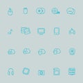 Set of computer icons. Vector illustration decorative design