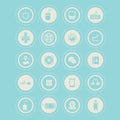 Set of computer icons. Vector illustration decorative design Royalty Free Stock Photo