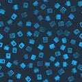 Set Computer monitor, Briefcase, Calculator and Notebook on seamless pattern. Vector Royalty Free Stock Photo