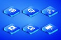 Set Computer monitor, Chat bot, Robot setting, Processor CPU, Humanoid robot and Server, Data icon. Vector Royalty Free Stock Photo