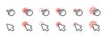 Set of computer mouse click cursor icons. Arrow icon. Pointer icon. Cursor badge. Mouse click cursor collection. Vector on Royalty Free Stock Photo