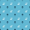 Set Computer mouse and Router and wi-fi signal on seamless pattern. Vector Royalty Free Stock Photo