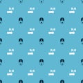 Set Computer mouse and Router and wi-fi signal on seamless pattern. Vector Royalty Free Stock Photo