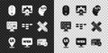 Set Computer mouse, Web development, Front end, UI or UX design, and graphic, Website statistic, and Site map icon Royalty Free Stock Photo