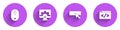 Set Computer mouse, Web development, UI or UX design and Front end icon with long shadow. Vector Royalty Free Stock Photo