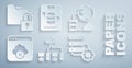 Set Computer network, Network cloud connection, Failed access storage, Server and gear, Server, Data, Web Hosting and Royalty Free Stock Photo