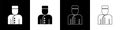 Set Concierge icon isolated on black and white background. Vector