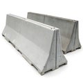 Concrete Jersey Barriers isolated on white background Royalty Free Stock Photo