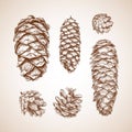 A set of cones. Sketch