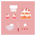 A set of confectionery items and items. Vector