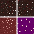 Set of confetti seamless paterns. Vector design Royalty Free Stock Photo