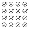 Set of confirm icons in vector.