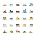 House Exterior Flats Icons