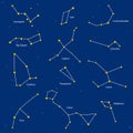 Set of constellations, illustration Royalty Free Stock Photo