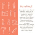 Set of construction hand tools. Instruments for building and repair.