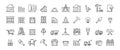 A Set of Construction Line Icons Designed for Engineering and Renovation Projects Royalty Free Stock Photo