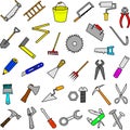 Set of construction tools design elements Royalty Free Stock Photo