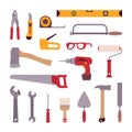 Set of construction tools Royalty Free Stock Photo