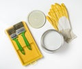 A set of construction tools for painting on a white background Royalty Free Stock Photo