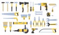 Set of construction tools Royalty Free Stock Photo