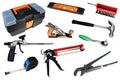 Set of construction tools. Tool for repair. Royalty Free Stock Photo
