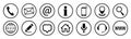 Set contact icons button - vector Royalty Free Stock Photo