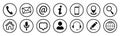 Set contact icons button - for stock Royalty Free Stock Photo