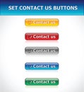 Set Contact Us Buttons Royalty Free Stock Photo