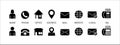 Set of contact vector icon. Business card contact icon set. Contains icon such as person, phone, office, address, fax machine,