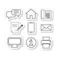 Set contacts message sticker icons