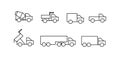 A set of contour images of trucks Royalty Free Stock Photo