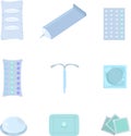 Set of contraceptives. Women`s and men`s health