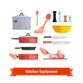 Set of cooking equipment Royalty Free Stock Photo