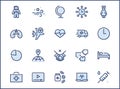 Set of Coronavirus Protection Vector Line Icon. Contains such Icons as Ambulance, Novel CoronaVirus, Protective Measures