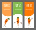 Set of vertical narrow banners with vegetable Royalty Free Stock Photo